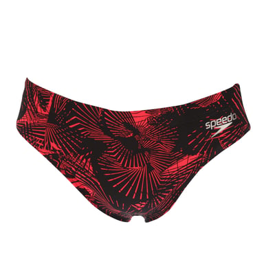 Heren Speedo Allover 7cm Zwemshort in Zwart Rood