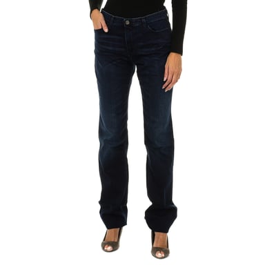 Lang gedragen effect denim broek 6X5J85-5D0RZ vrouw
