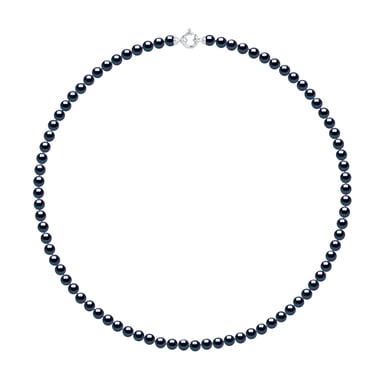 Gekweekte parels ketting Zoetwater 5-6mm Sluiting Black Luxury White Gold