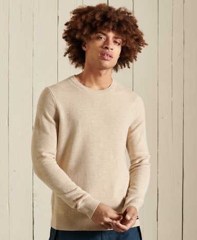 Superdry Lichtgewicht trui van lamswol met ronde hals