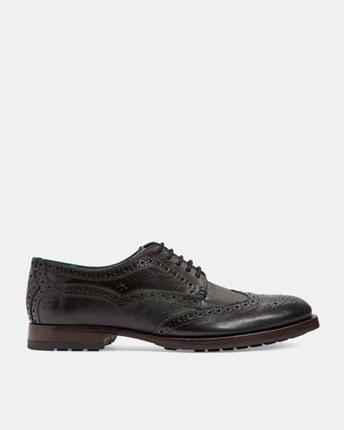 Ted Baker Senape klassieke leren derby brogue, zwart