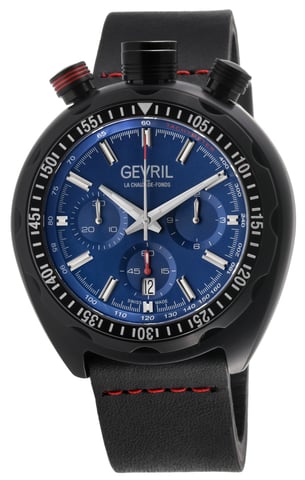 Gevril Men's Canal St Blue Automatic Chronograph Sellita SW200 Watch