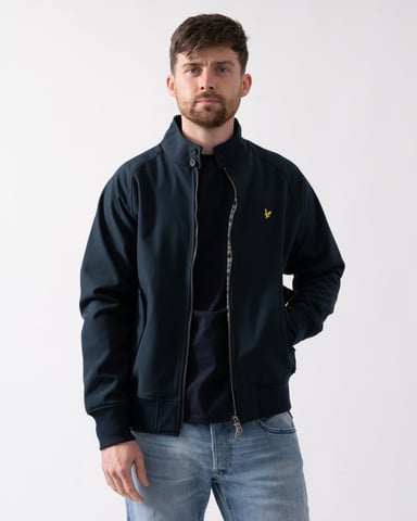 Lyle & Scott merkembleem donker marineblauw softshell jack