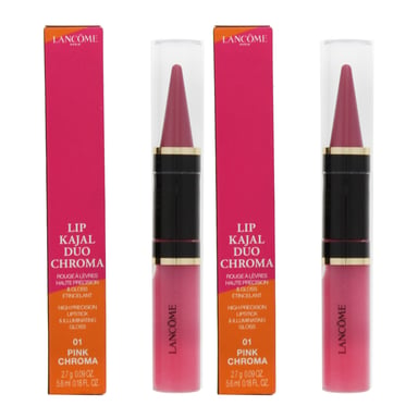 Lancome Lip Kajal Duo Chroma 01 Pink Chroma Lip Stick + Gloss 2.7g