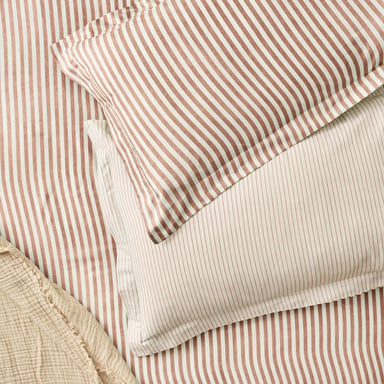 Hebden Melange Stripe Katoenen Hoofdkussen Set