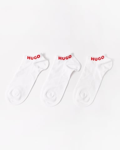 HUGO 3 Pack Mens Combed Cotton Ankle Length Socks
