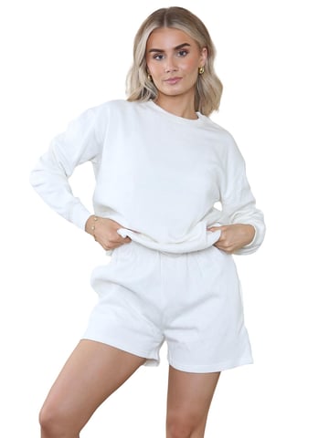 Kruze | Dames Sweatshirt & Korte Broek Tracksuit Set