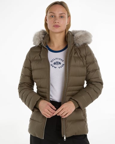 Tommy Hilfiger Tyra Faux Fur Womens Poly Down Jacket