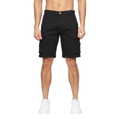 Crosshatch Heren Frentons Cargo Korte Broek (Zwart)
