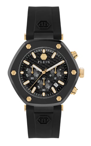 Philipp Plein The Hexagon Chrono Heren Zwarte Horloge PWZBA0223