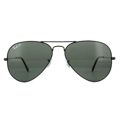 Ray-Ban Zonnebril Aviator 3025 Zwart Groen Gepolariseerd 002/58 62mm