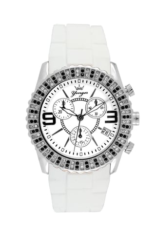 Yonger and Bresson White Band with White Dial Watch