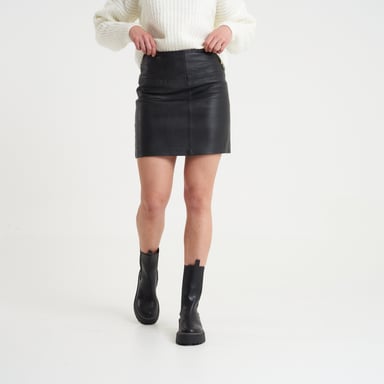 Barneys Originals Real Leather Skirt