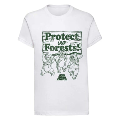 Star Wars Uniseks volwassen Ewok T-Shirt (Wit)