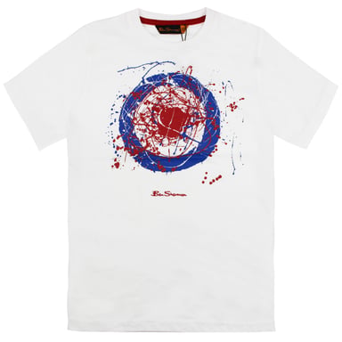 Ben Sherman Target Print Kinderen Wit T-Shirt