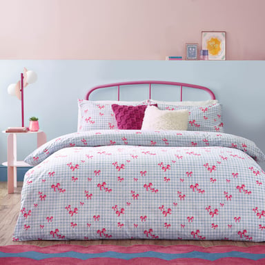 Heya Home Gingham Strikjes Beddegoed Set