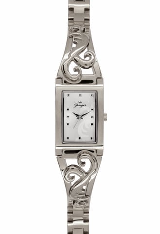 Yonger and Bresson Silver Watch with White Dial