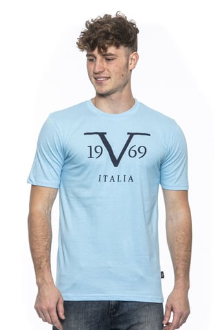 19V69 Italia Mens T-Shirt Rayan Light Blue