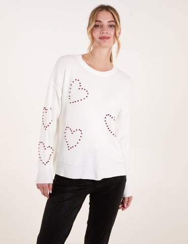 Rhinestone Heart Jumper