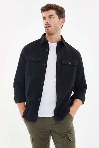 Threadbare Overhemd Zwart