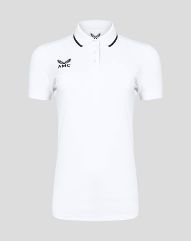 Korte -Sleeveved Media Polo Shirt op zwart / witte vrouwen