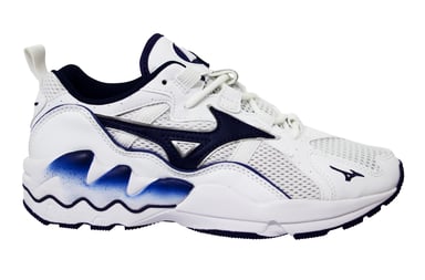 Mizuno Sport Style Wave Rider 1 Wit/Blauw Sportschoenen - Heren