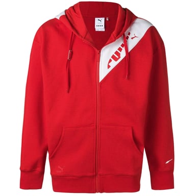 Puma x Ader Error Full Zip Hoodie Hooded Sweatshirt Rood Wit 578492 64