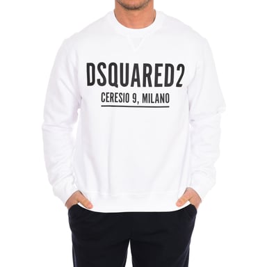 Heren sweatshirt met lange mouwen en ronde hals S71GU0448-S25042