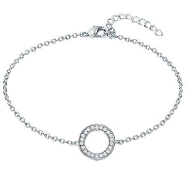 Bracelet sterling silver embellished with swarovski crystals® white Rafaela Donata