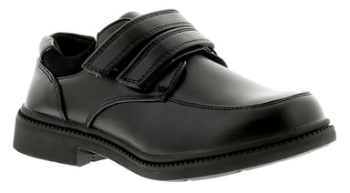 New older boys/childrens zwarte klittenbandschoenen