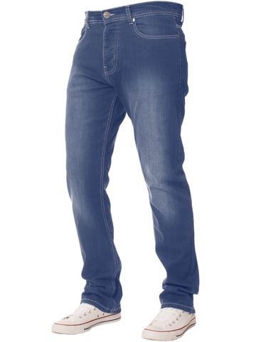 Enzo Heren Regular Fit Stretch Denim Jeans