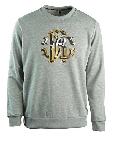 Roberto Cavalli Large Crest grijs sweatshirt