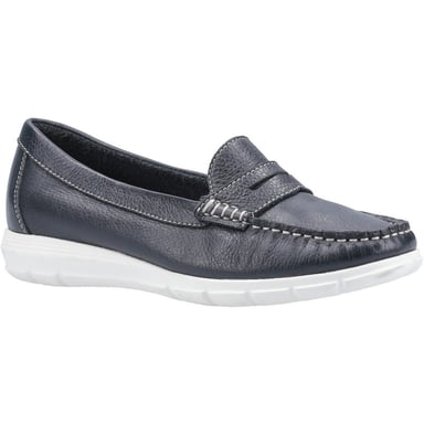 Hush Puppies Womens Paige Slip On Leather Loafer Shoes