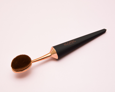 Iconic London Evo Sculpt Bronze, Medium Contour Brush - Black & Rose