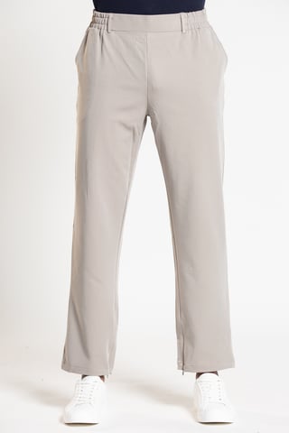 Stone 'Alpha' Relaxed Fit Trousers with Ankle Zip