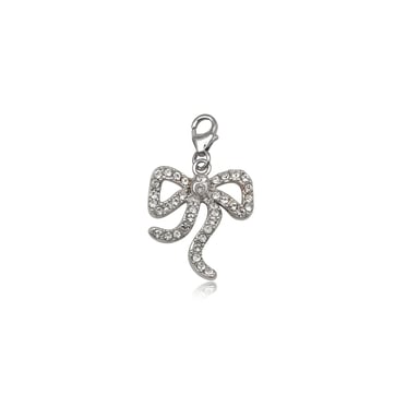Beautiful knew-bedel van 925 zilver met witte kristallen