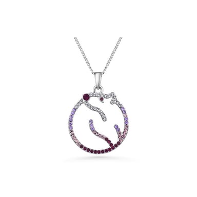 Swarovski - Gerodineerde ijsbeerhanger met paarse Swarovski Elements-kristallen