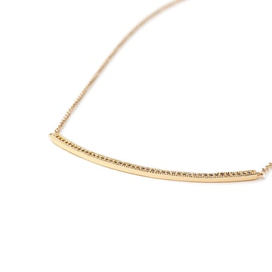 Geelgouden vergulde ketting met witte zirkonia