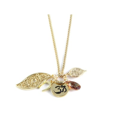 Ettika - Protection Charm's Choker Necklace Crystal and Yellow Gold