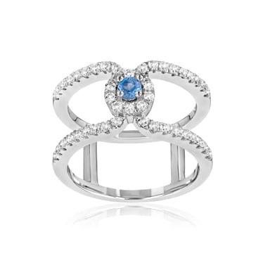 Swarovski - Zilver (925) met 47 witte en blauwe zirkoniakristallen van Swarovski
