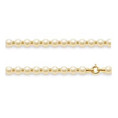 750/1000 geelgouden ketting met goudkleurige zoetwaterparels