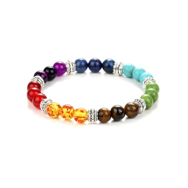 Multicolor Natural Stones Stretch Bracelet