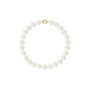 Damesarmband met witte AA-zoetwaterparels en 750/1000 geelgouden sluiting