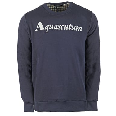 Aquascutum Box Logo Navy Sweatshirt