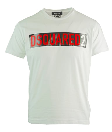 Dsquared2 cool fit bloklogo wit T-shirt