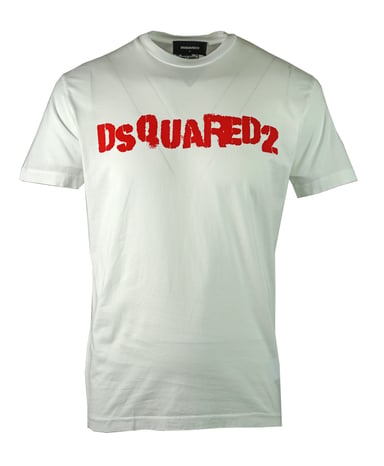 Dsquared2 Spray Paint Logo White T-Shirt