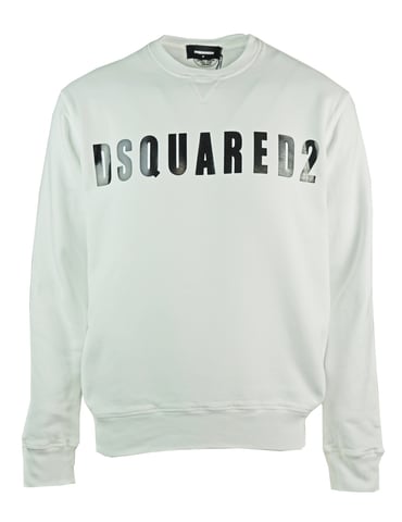 Dsquared2 grote witte trui met logoprint
