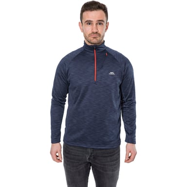 Trespass Mens Collins Half Zip Mediumweight Marl Fleece Top