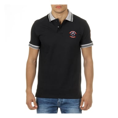 Ufford & Suffolk Polo Club Mens Polo Short Mouwen Black Enigma