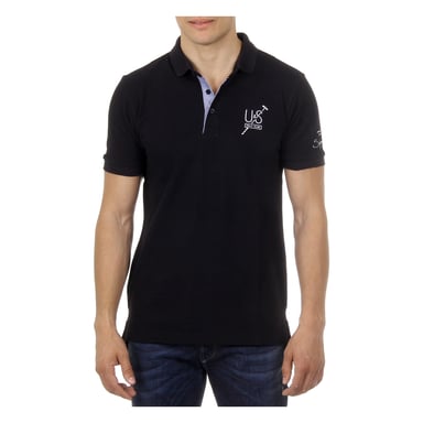 Ufford & Suffolk Polo Club Mens Polo korte mouwen US026 zwart